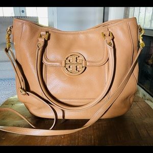 Tory Burch Crossbody Amanda Camel Leather